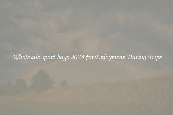 Wholesale sport bags 2023 for Enjoyment During Trips