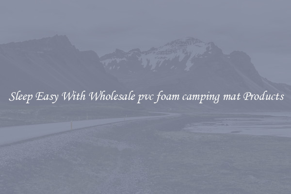 Sleep Easy With Wholesale pvc foam camping mat Products