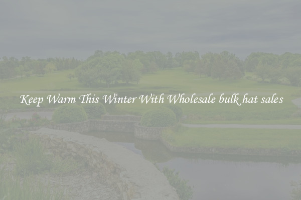 Keep Warm This Winter With Wholesale bulk hat sales