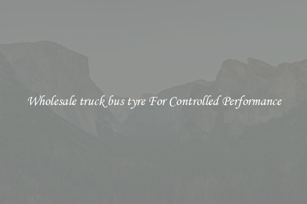 Wholesale truck bus tyre For Controlled Performance