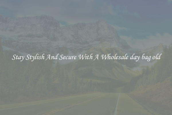 Stay Stylish And Secure With A Wholesale day bag old