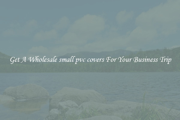 Get A Wholesale small pvc covers For Your Business Trip